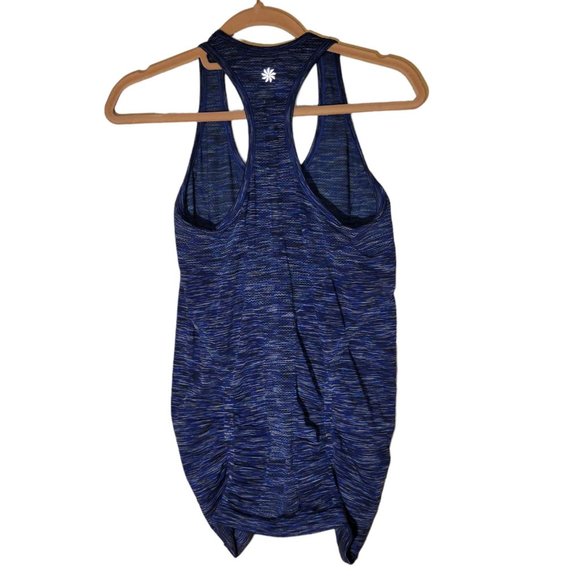 Athleta Blue Purple Razorback Gathered Front Sports Tank Top Women Size S - Picture 2 of 9